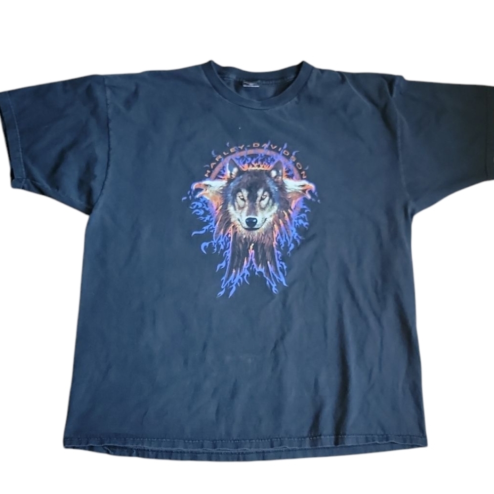 Mens Harley-Davidson Black Tee Vintage 2XL